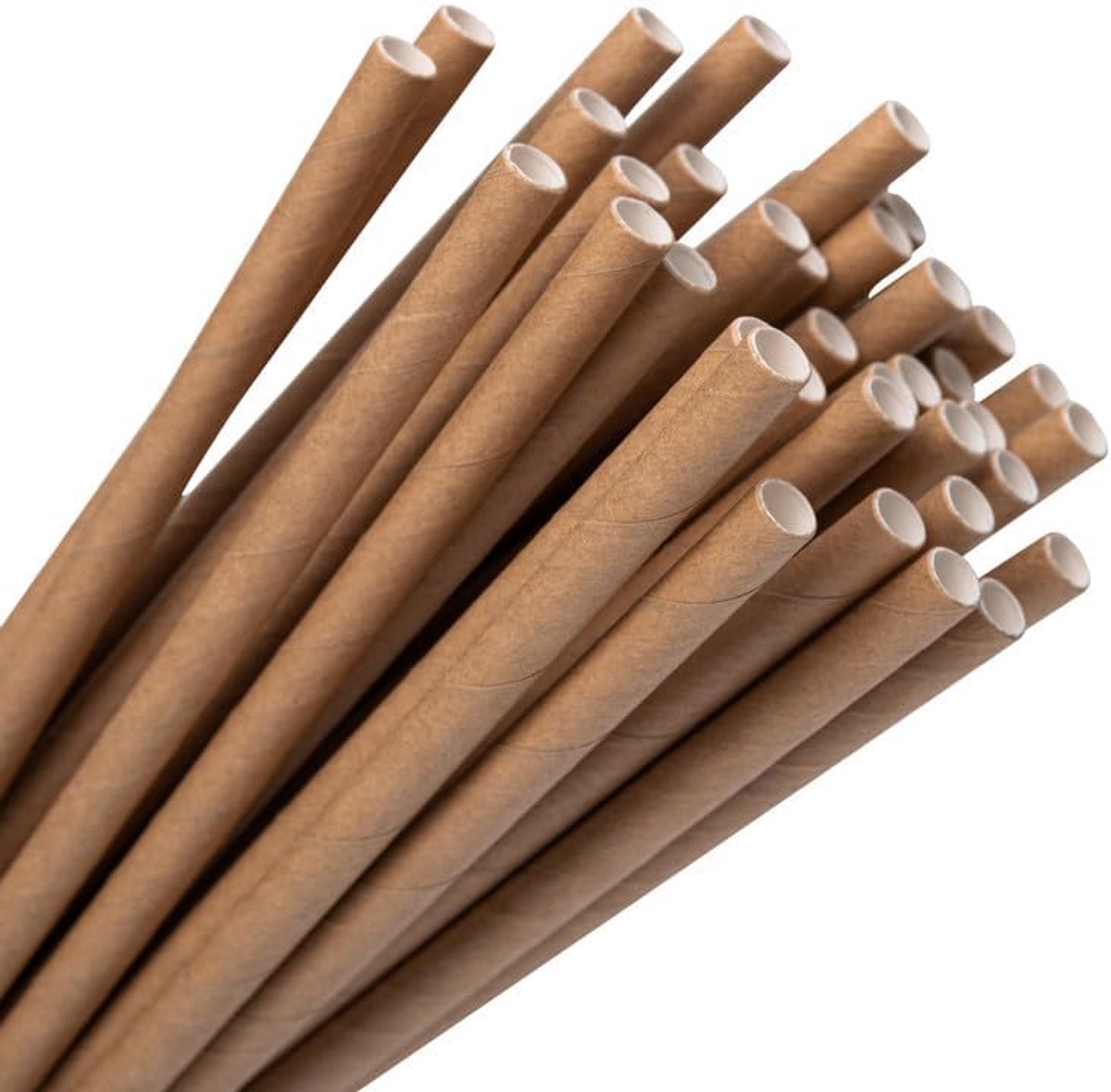 Papierstroken 100 stuks - Bruin - Vochtbestendig - Ideaal voor koude dranken - ShopVlot
