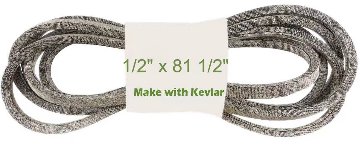 Grasmaaier riem 1/2" x 81 1/2" - Kevlar materiaal - Compatibel met diverse merken - ShopVlot