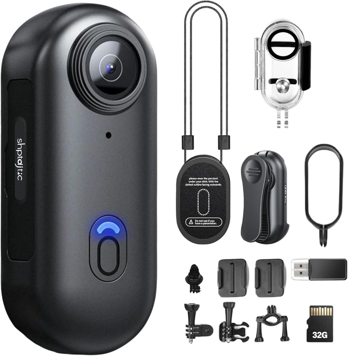 Body camera 1080P met audio - Compact en waterproof - 150 minuten batterij - Ideaal voor buitenactiviteiten - ShopVlot