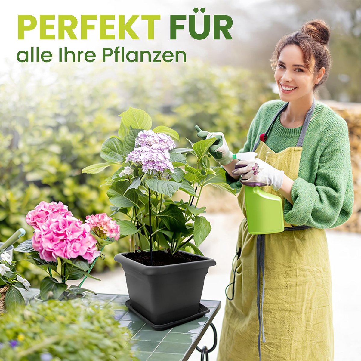 Buitenplantentrog 40 x 40 cm - Weerbestendig XXL Pot - Perfect voor balkon en tuin - ShopVlot