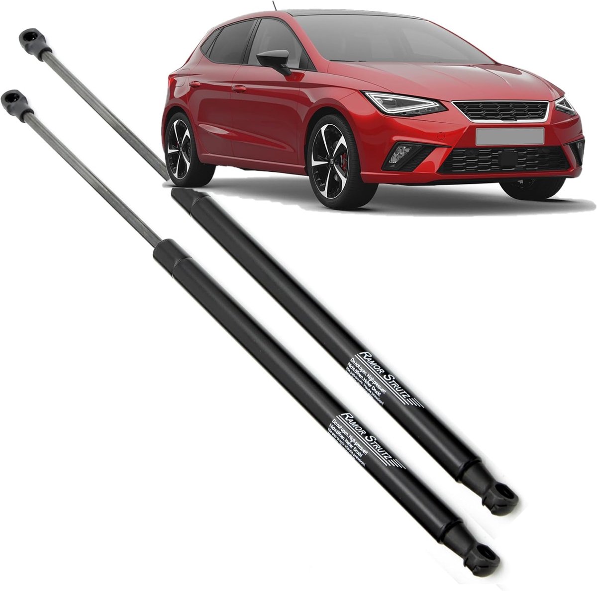 Gasveer demper achterklep 2x - compatibel met Seat Ibeza MkV KJ1 Hatchback 2017-2024 - vervangingsset voor 6F0827550 - ShopVlot