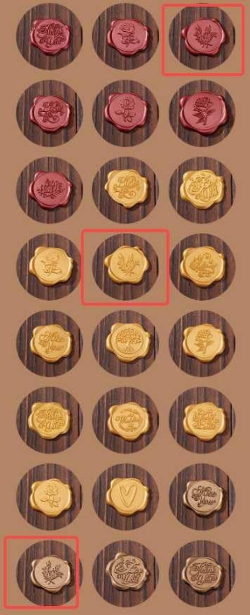 Wax stickers 30 stuks - driedimensionale retro reliëf - zelfklevend - decoratieve envelop sluiting - ShopVlot