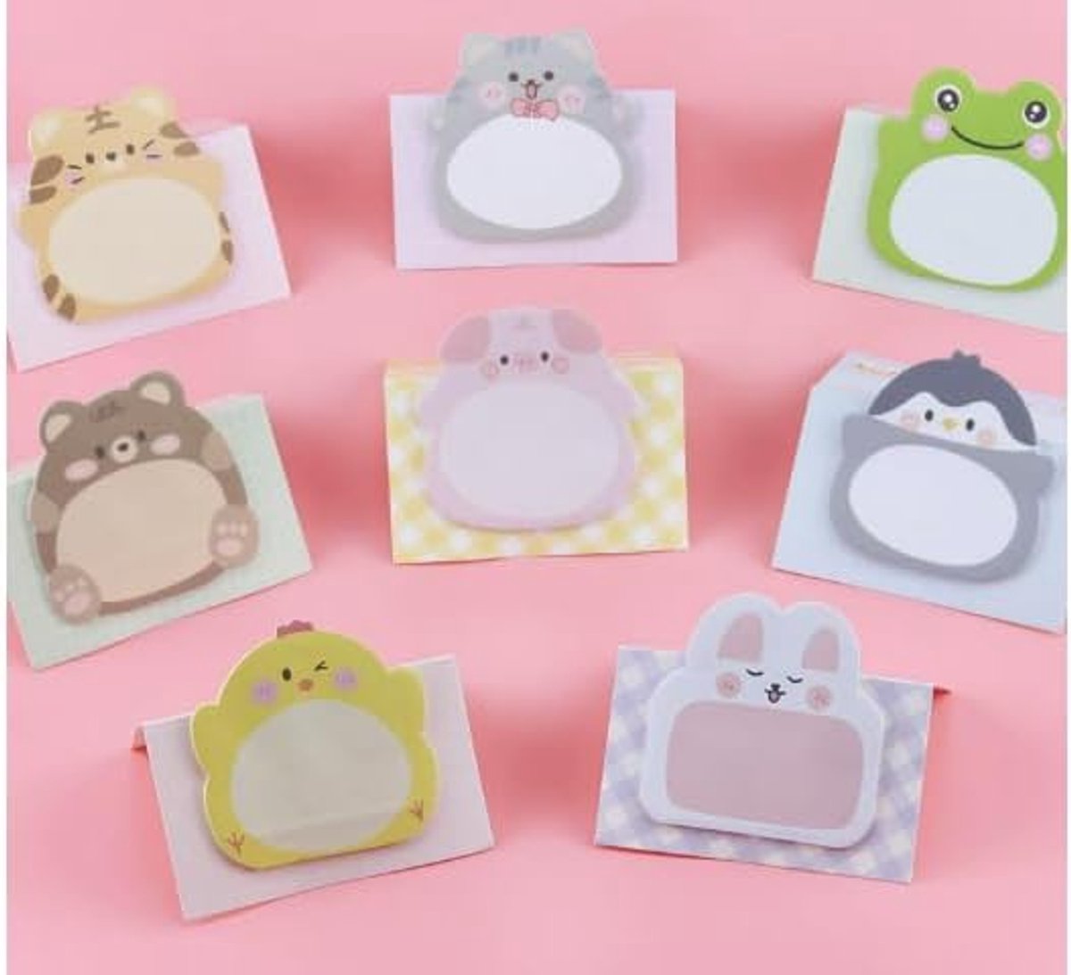 Notitieboeken 8 Stuks - Dierenpatronen - Kleurindex Sticker - Perfect voor Kinderen - ShopVlot