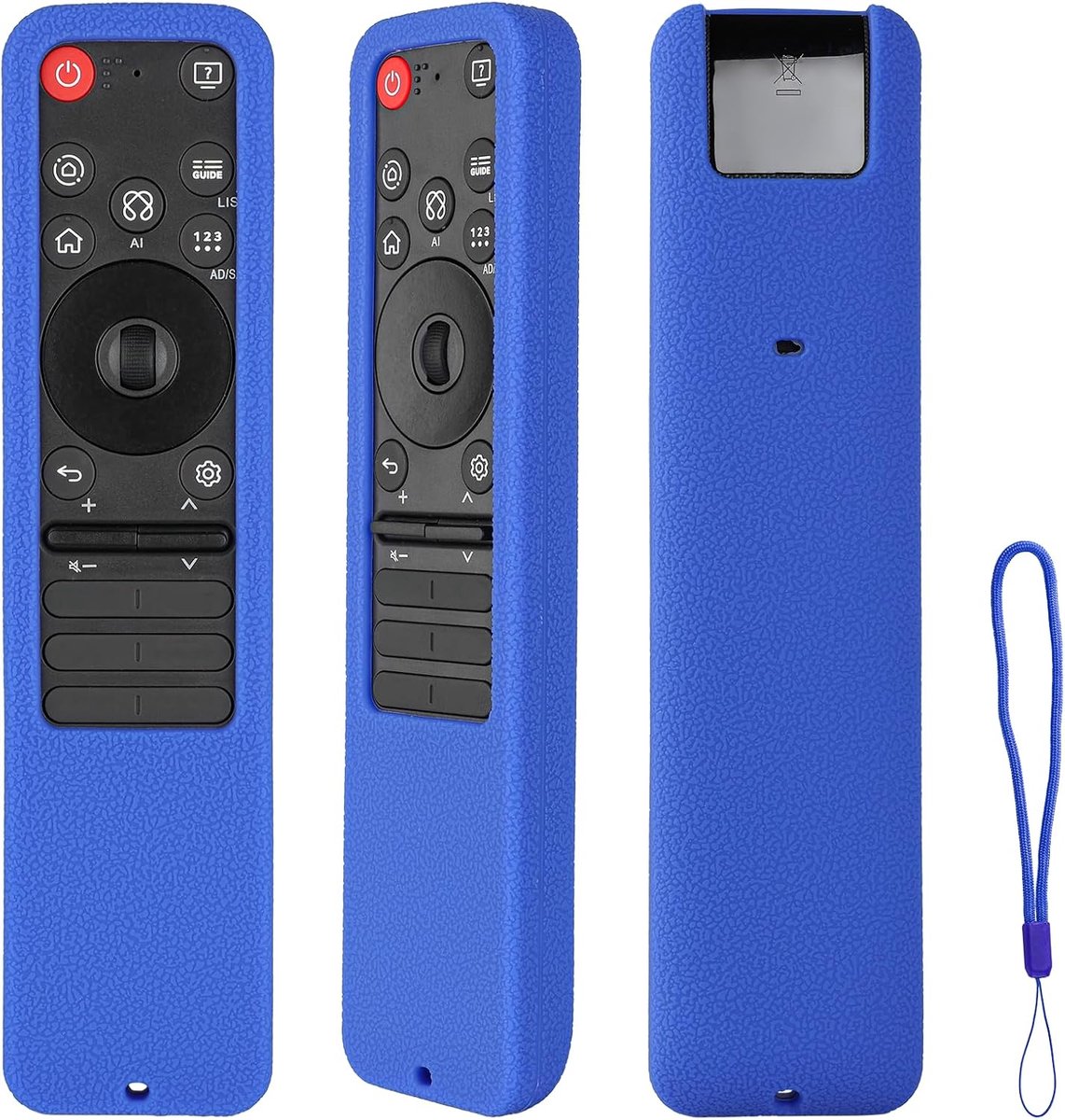 Afstandsbediening silicone beschermhoes - blauw - schokbestendig - perfecte bescherming voor LG MR25GA - ShopVlot