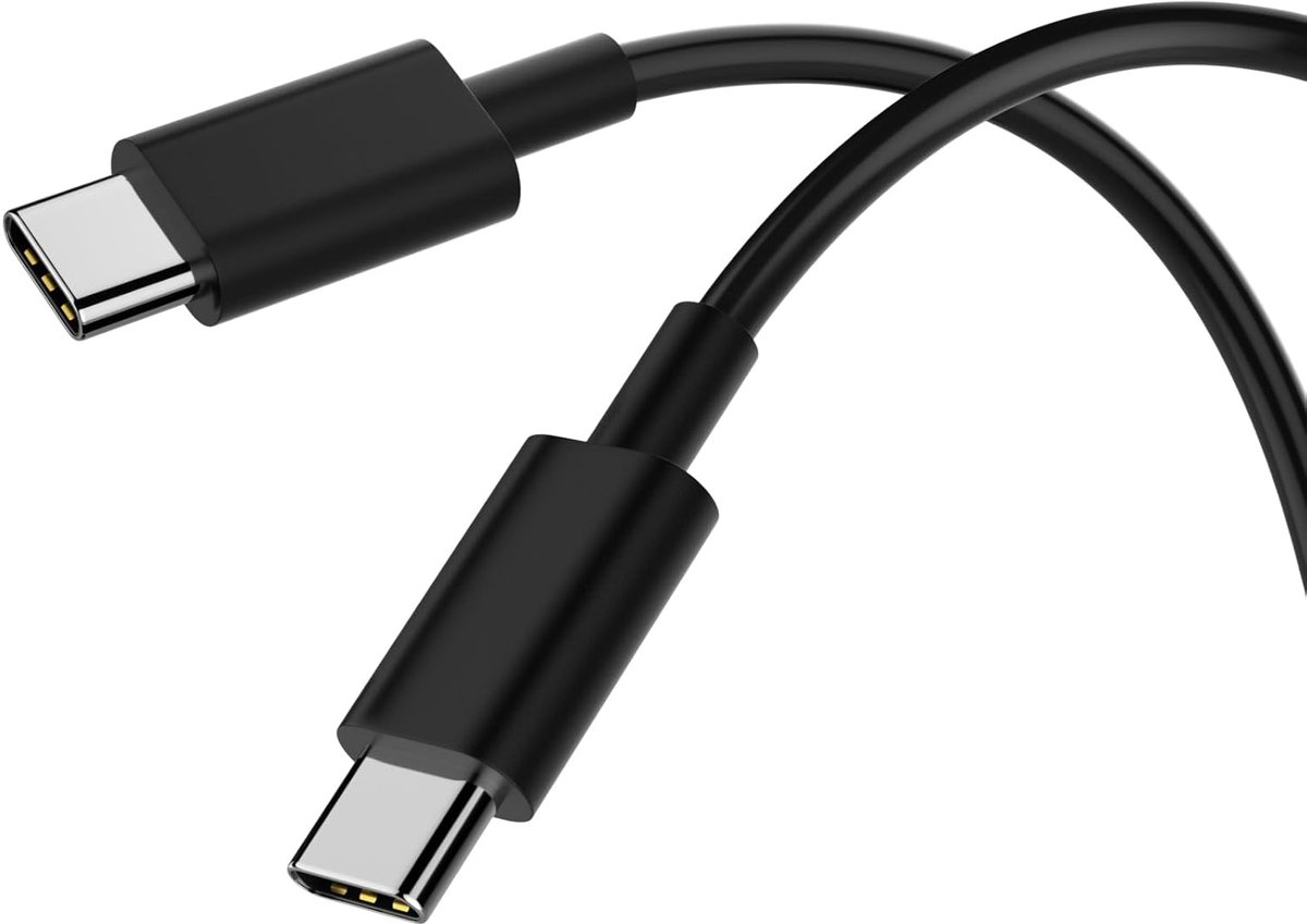 Type C Kabel 1.8m - Zwart - Compatibel met HP - Snelle gegevensoverdracht - ShopVlot
