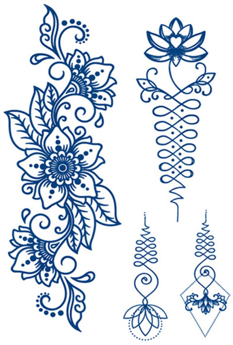 Tijdelijke tattoo Lotus Bloom Set 2 weken