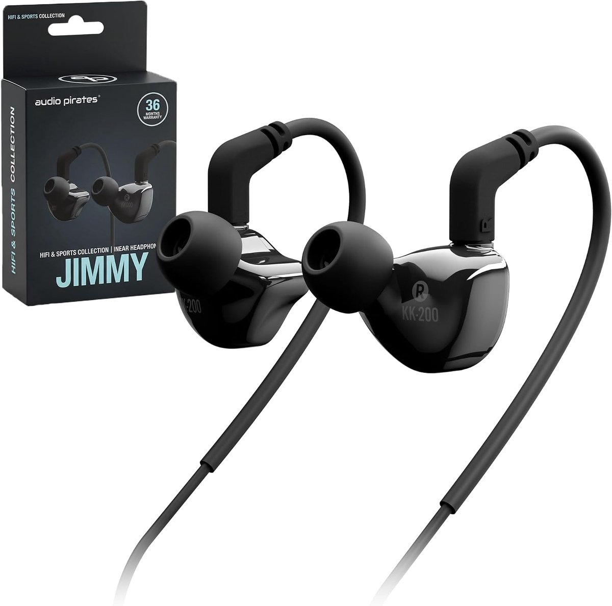 In-ear hoofdtelefoon met hi-fi geluid - 3 m kabel - 6.3 mm adapter - ideaal voor muziek en sport - ShopVlot