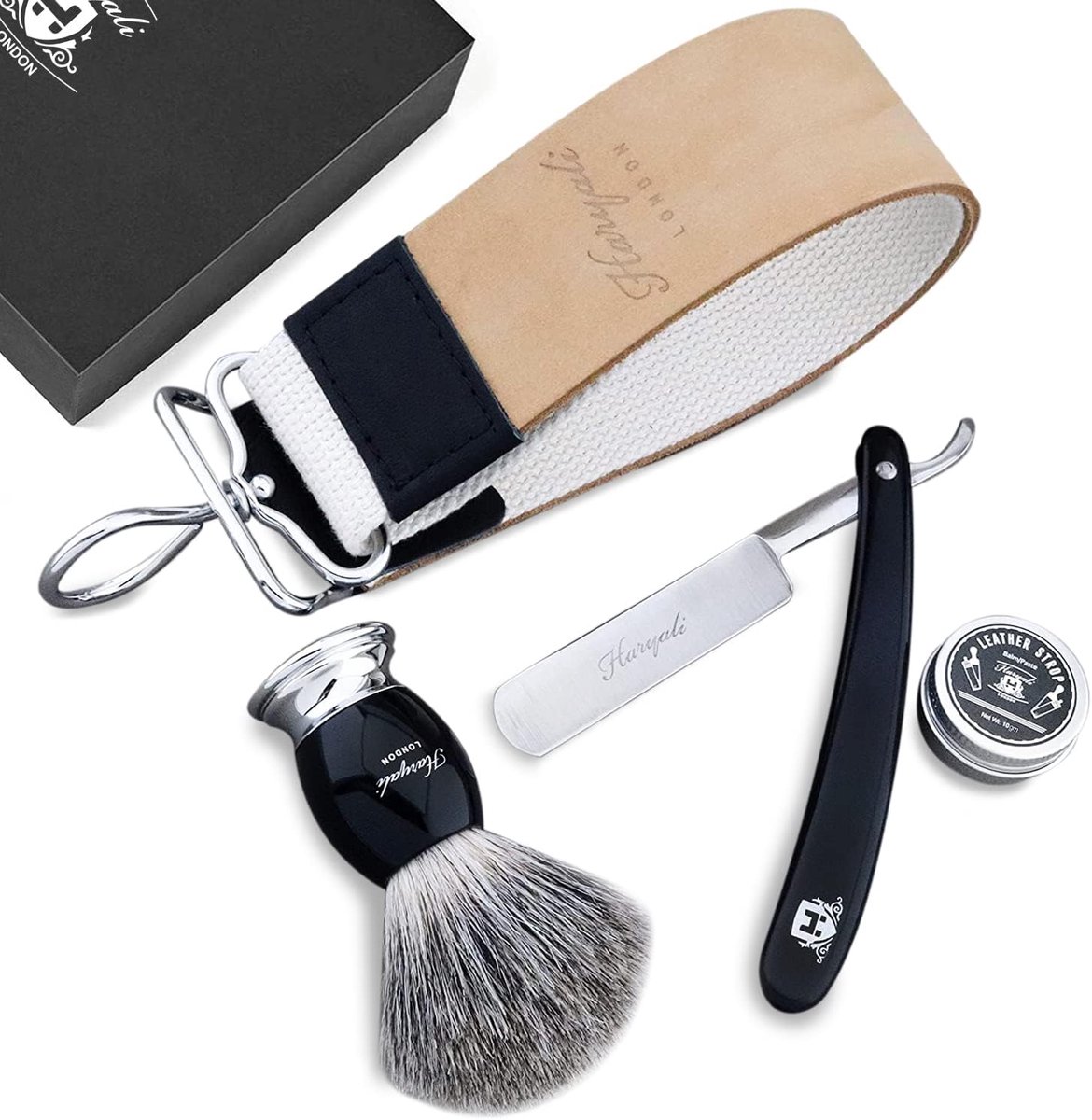 Scheerset voor mannen - vintage stijl - met badger hair scheerkwast - perfect voor gladde scheerbeurt - ShopVlot