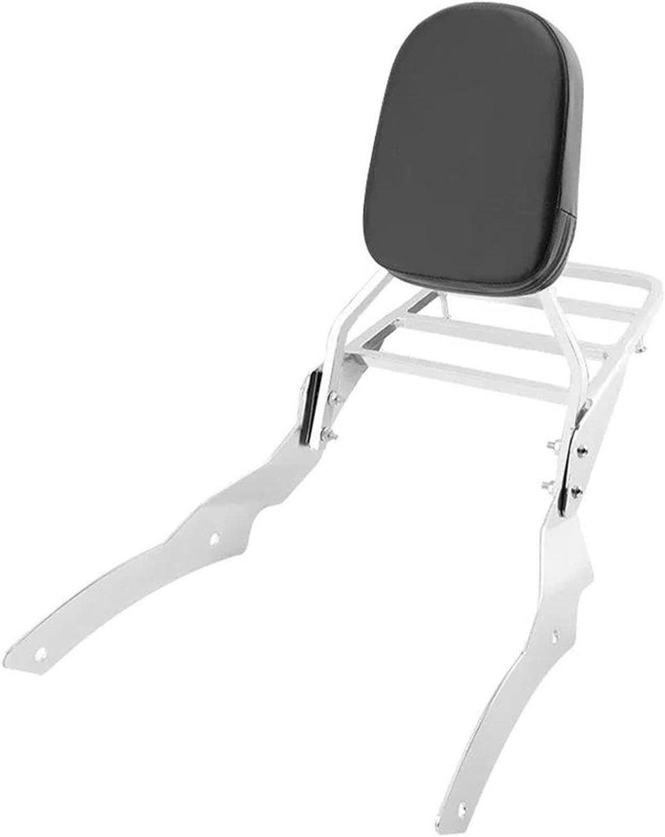Motorfiets Passagierskussen - Rugleuning Zitkussen - Comfortabel Rijden - Waterdicht Weerbestendig - Universele Pasvorm - Zwart