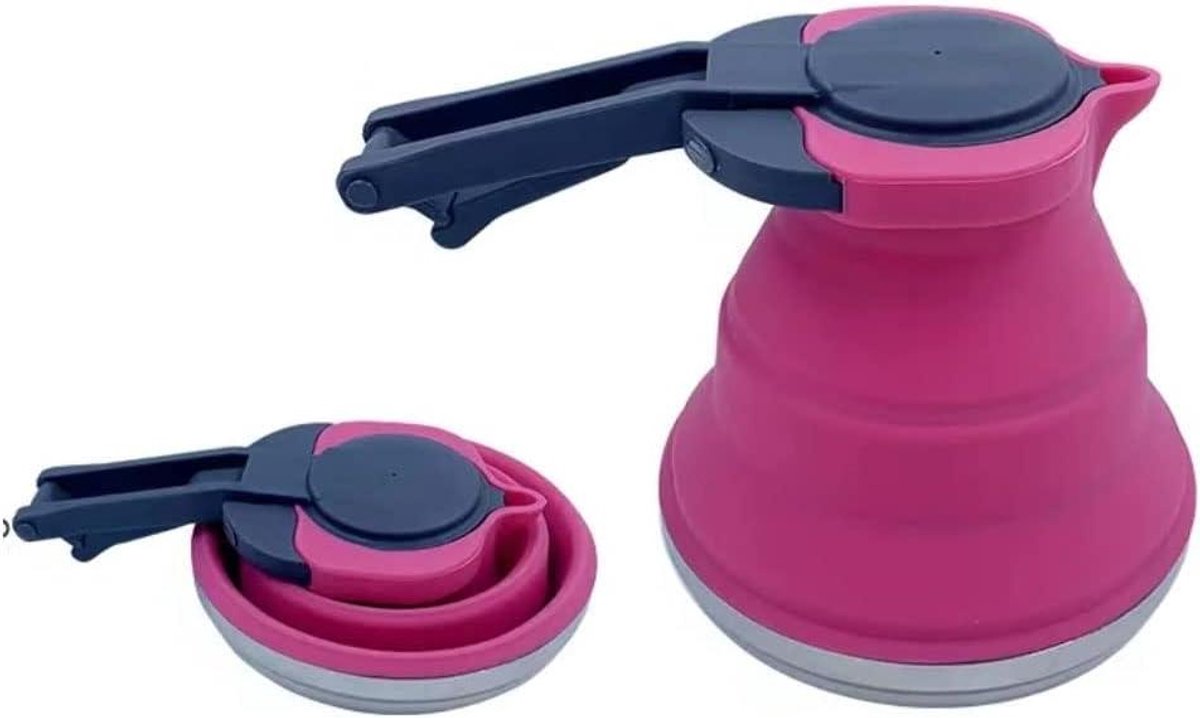 Elektrisch Vouwbare Waterkoker - Reis Waterkoker Silicone - Koffie Thee Water - Voedselveilig Silicone Materiaal - 1500 Milliliter - Lichtgroen