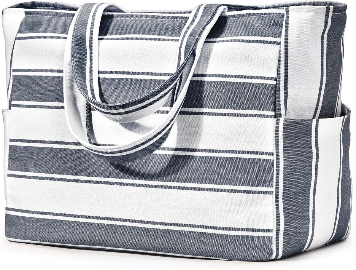 strandtas grote tote bag - XXL familie reistas - sport- en sauna tas - perfect voor op vakantie - SnelShoppen