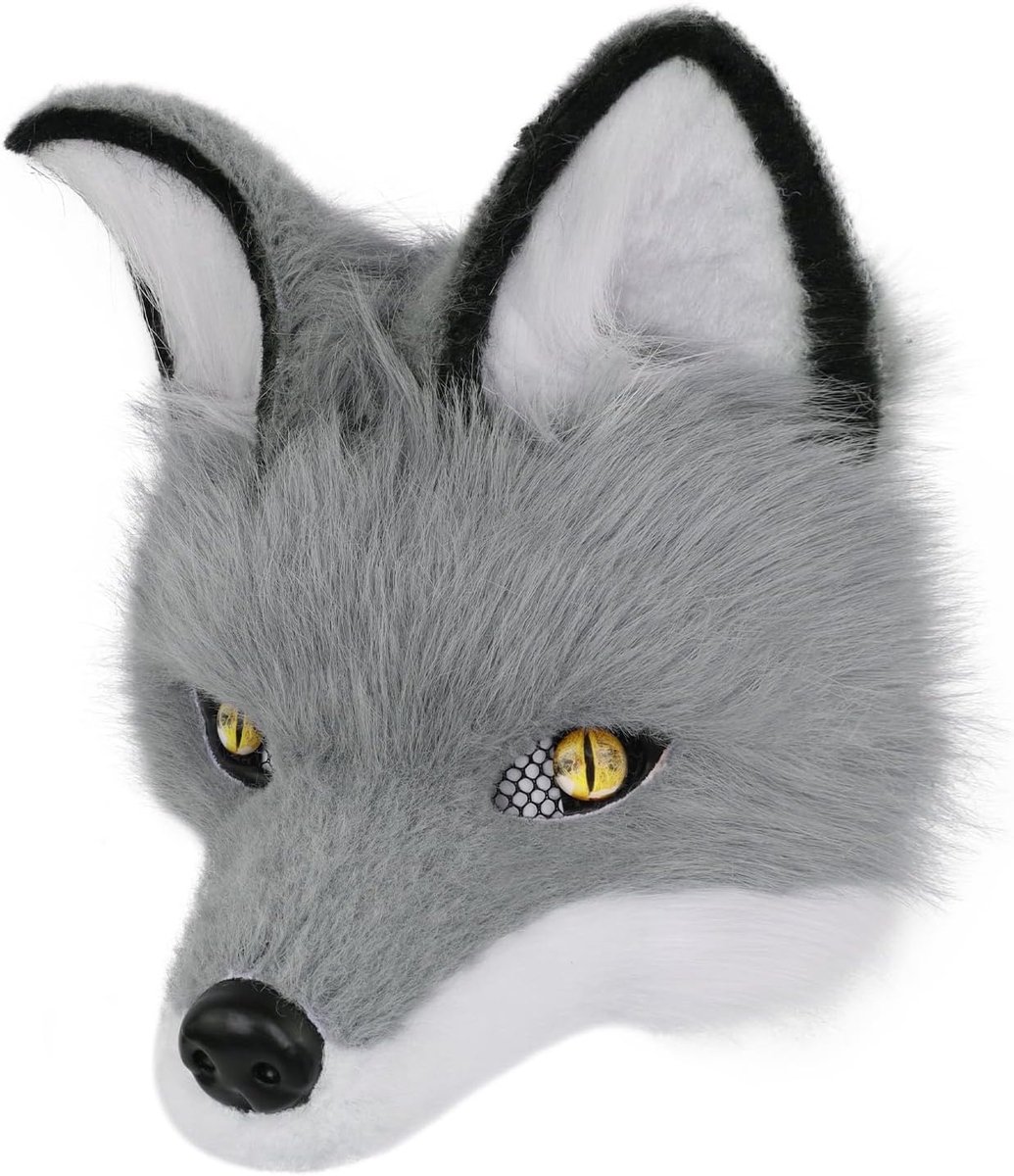 Wolf masker half gezicht - dierenmasker - weerwolf stijl - perfect voor Halloween feest - SnelShoppen