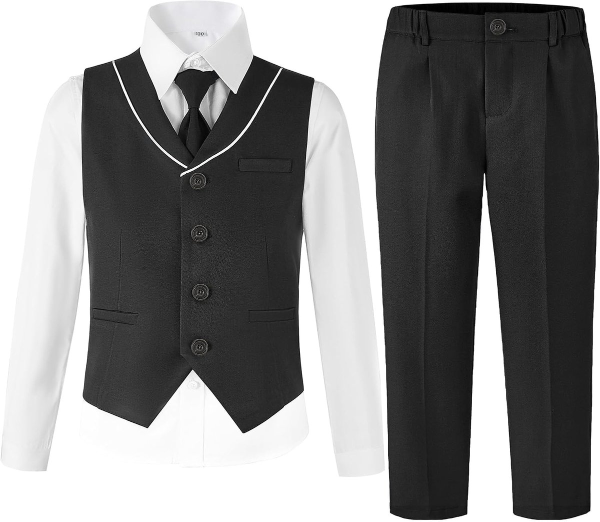 Kledingset kinderen 2-14 jaar - elegante 4-delige set - jongens - perfect voor bruiloften of doopfeesten - SnelShoppen