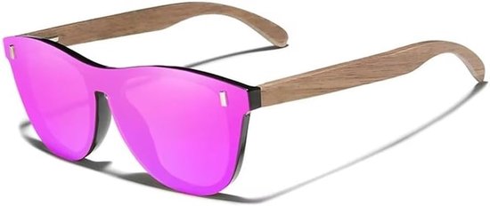 Houten Zonnebril - Polariserende Bril - Outdoor Activiteiten - Echt Hout Frame - 67mm Lens Breedte - Natuurlijk Hout van Houten — afbeelding 5