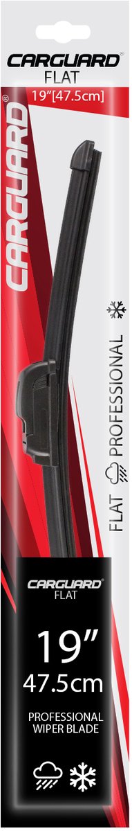 Universele Auto Ruitenwisser 47,5 cm (19") - Flexibel Staalframe & Natuurrubber, Geschikt voor 95 % Auto’s, Stil & Streepvrij Zicht [55719N]