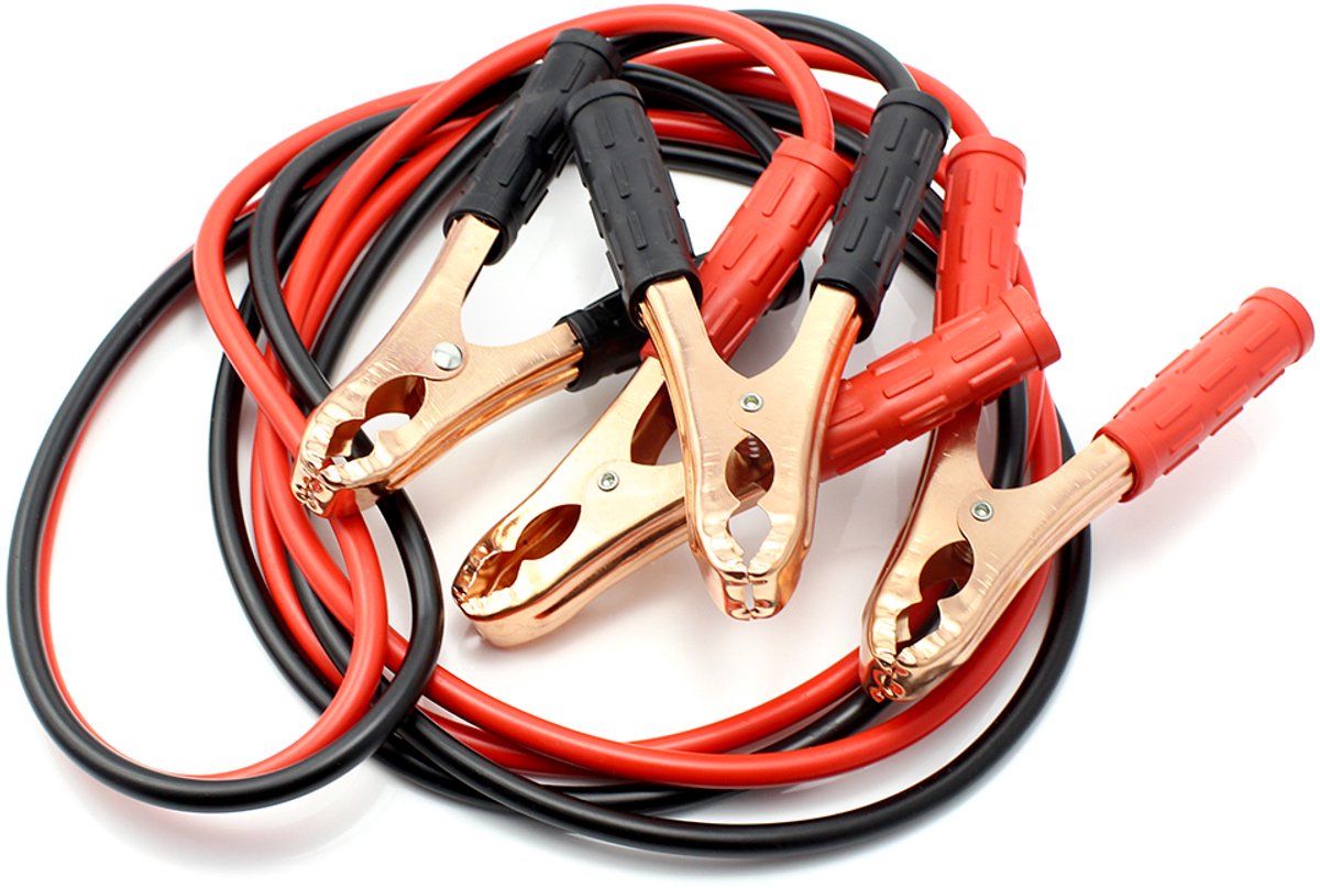 Startkabel / Boosterkabel - 3 meter, 600 A - Auto Accu Startkabel met Alligator Clips en Praktische Opbergtas [55813]
