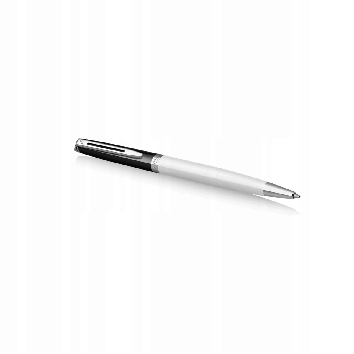 Waterman Hemisphere Balpen Zwart Wit CT BP M BLU - Elegant Schrijven