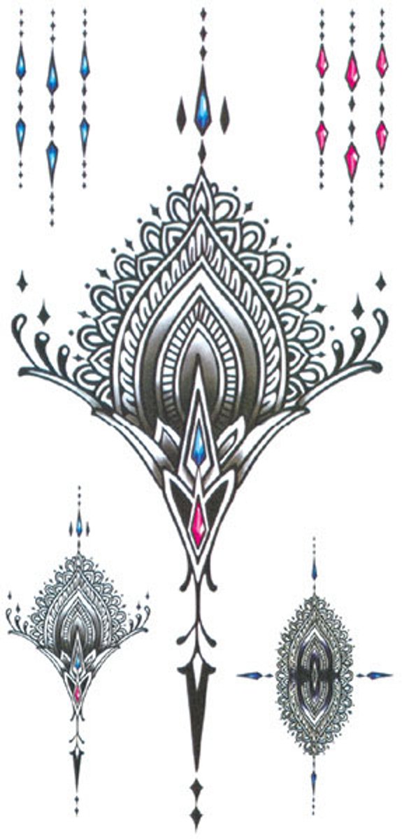 Tijdelijke tattoo Mystic Jewel Pattern 3 dagen