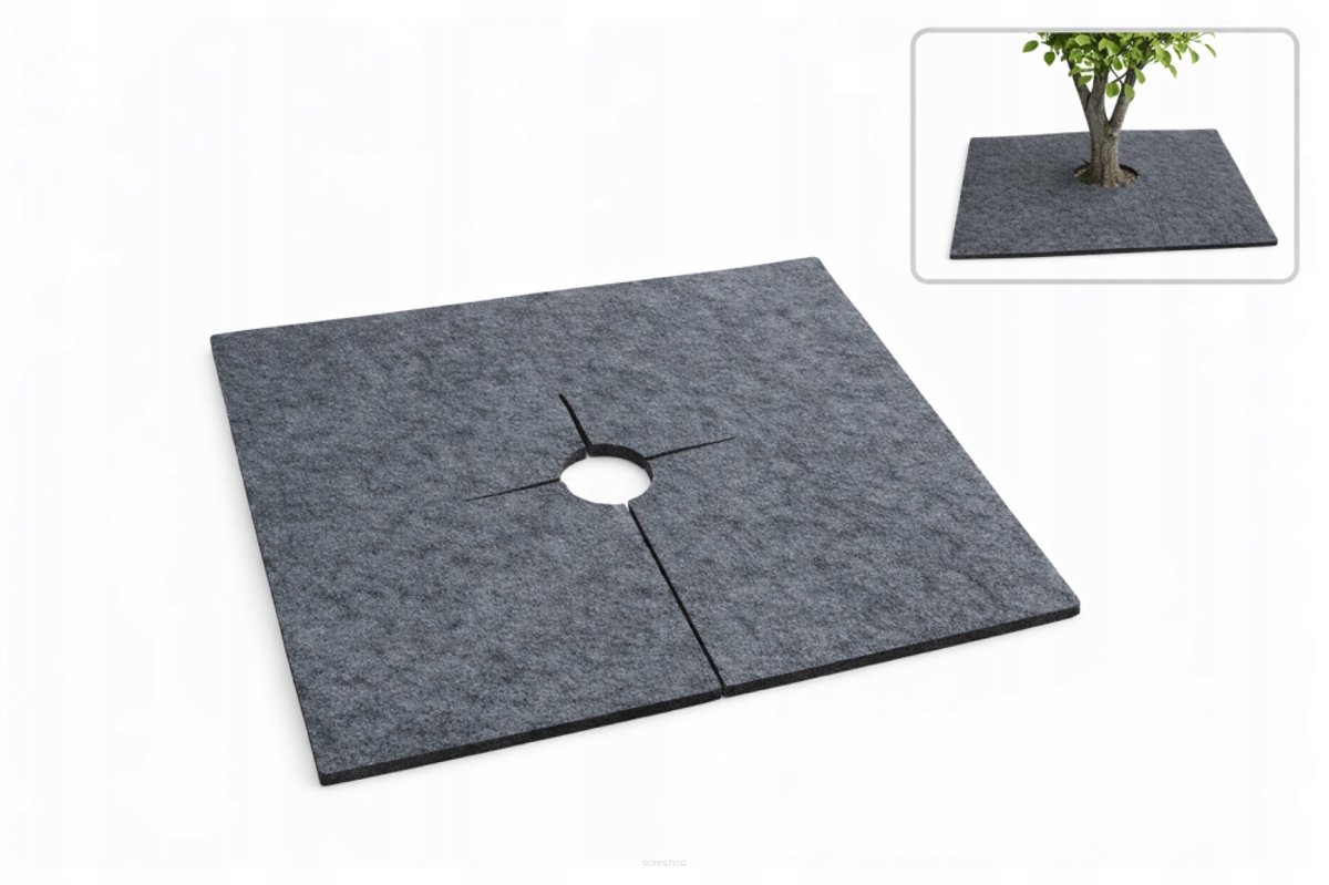 Grijze Vilt Anti-Worteldoek 80x80 cm voor Bodembedekking