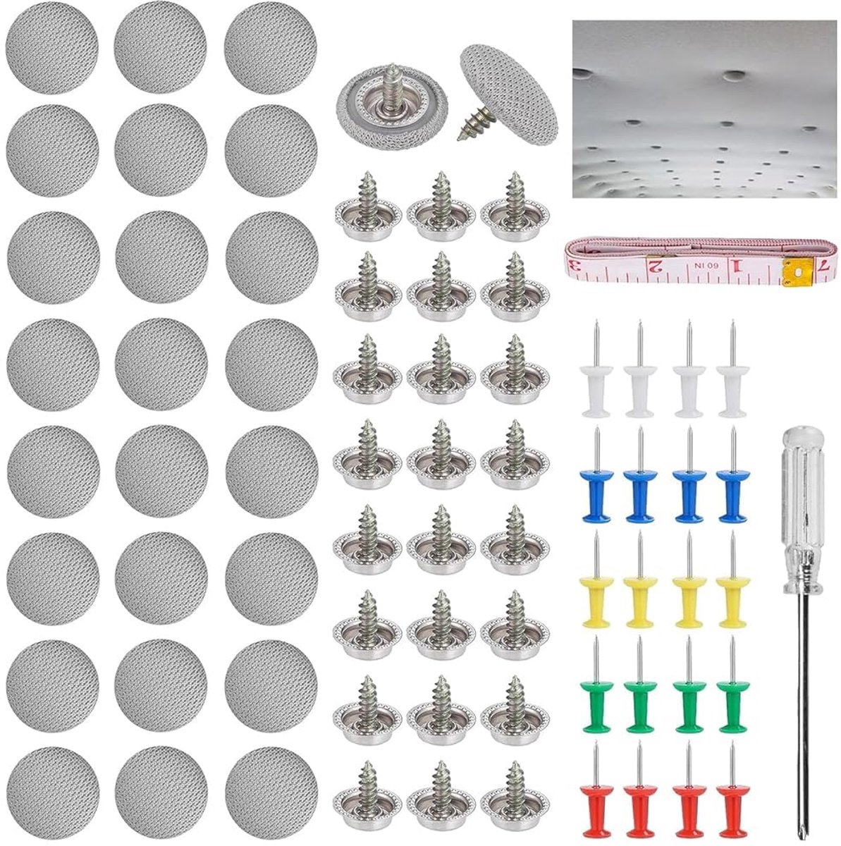 Car Roofing Repair Kit 68pcs - Hoogwaardige Liner Set - Inclusief Schroevendraaier - Eenvoudige reparatie voor auto-dak - ShopVlot