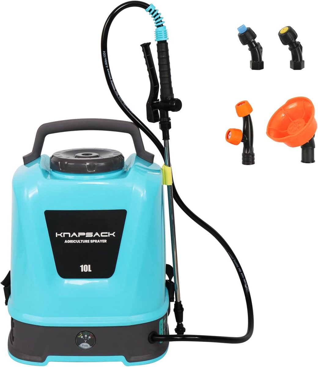 SnelShoppen - Elektrische Drukspuit 10 Liter voor Planten, Accu Rugdrager, Rugspuit voor Tuin, Oplaadbaar, Draagbaar, Tuinonderhoud
