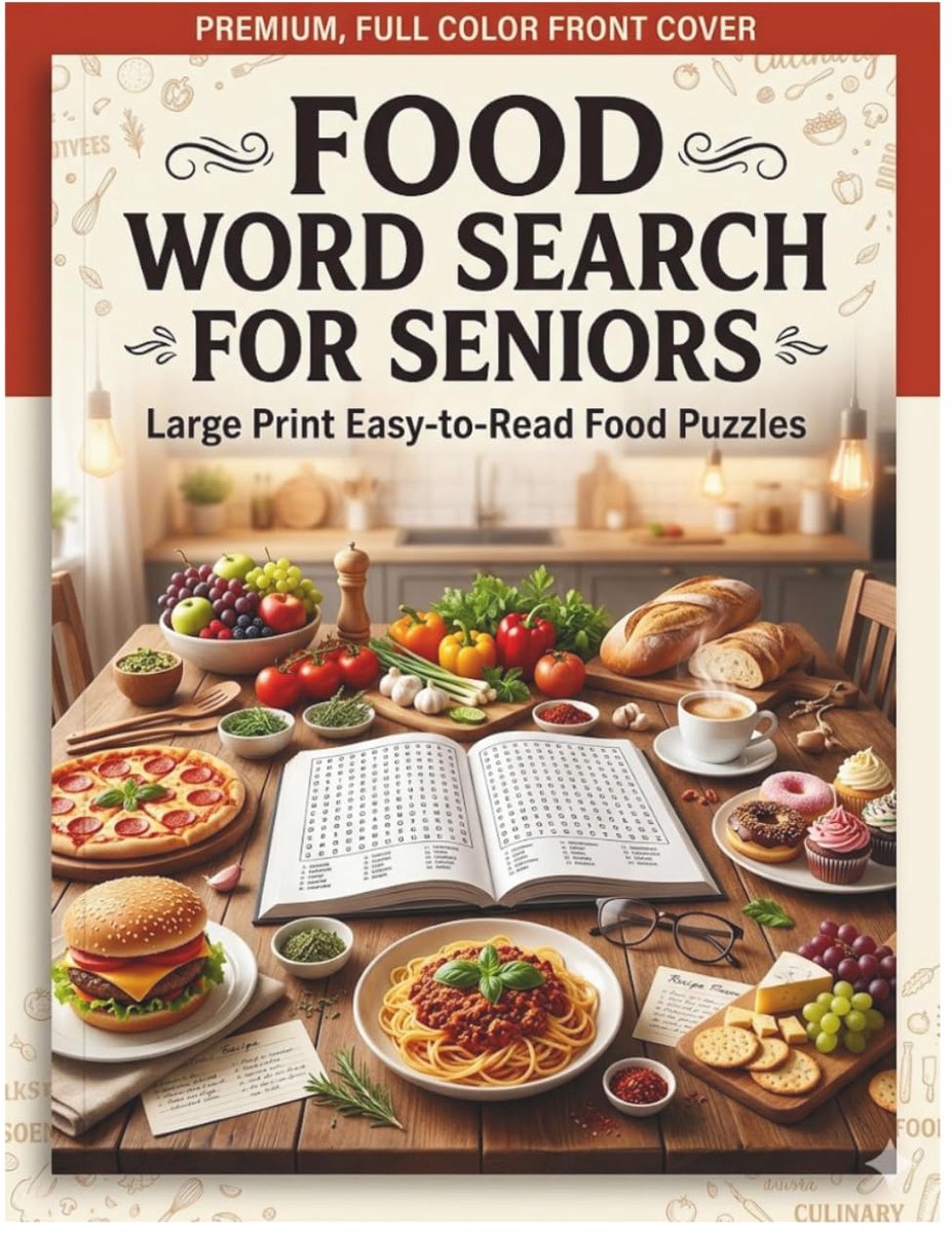 Woordenzoeker voor Senioren - Grote Lettertype - Culinaire Puzzels - 50 Leuke Zoekspellen - ShopVlot