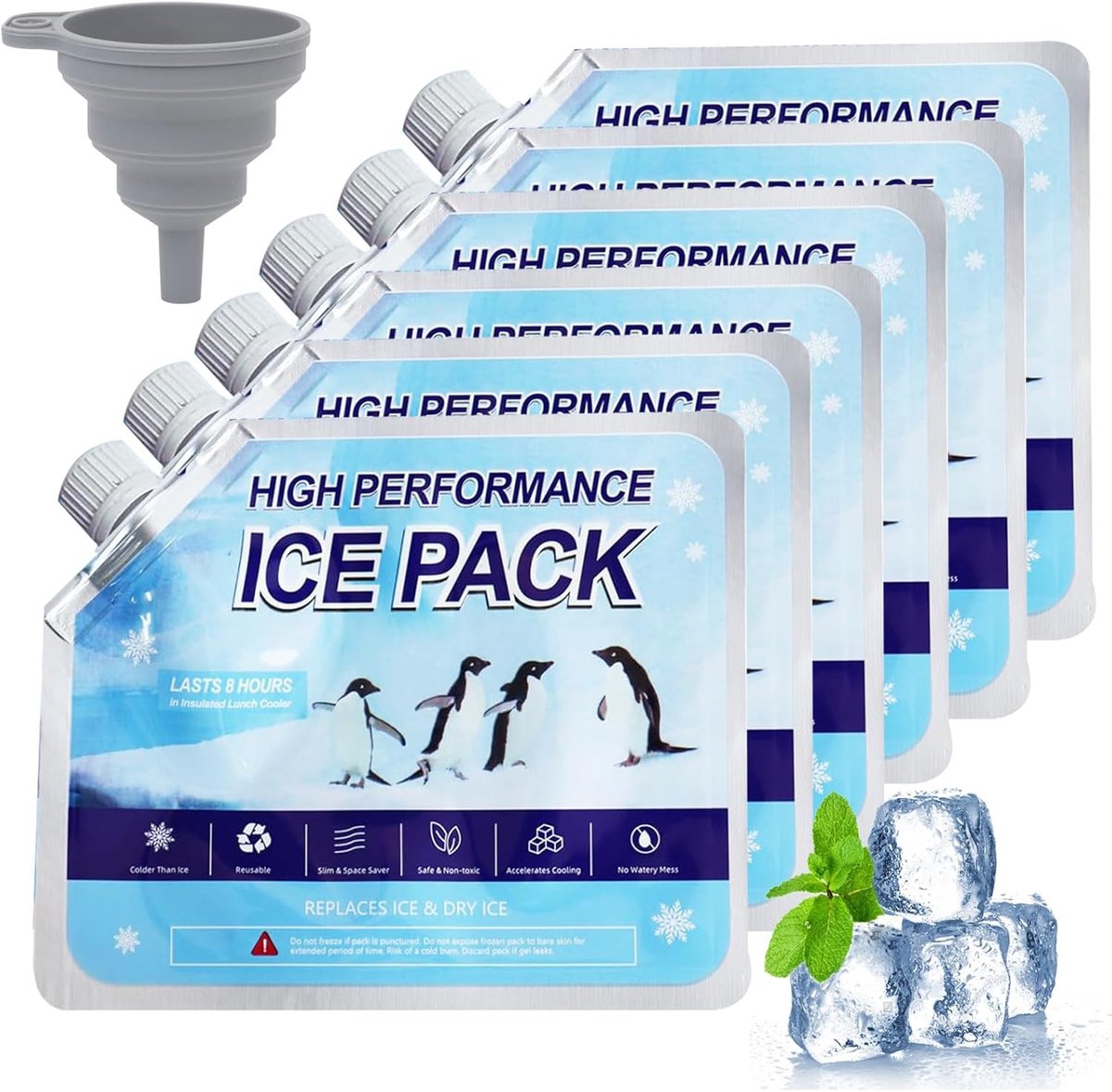 Koelpacks voor lunchtrommels - 240 ml per stuk - ruimtebesparend - perfect voor onderweg - ShopVlot