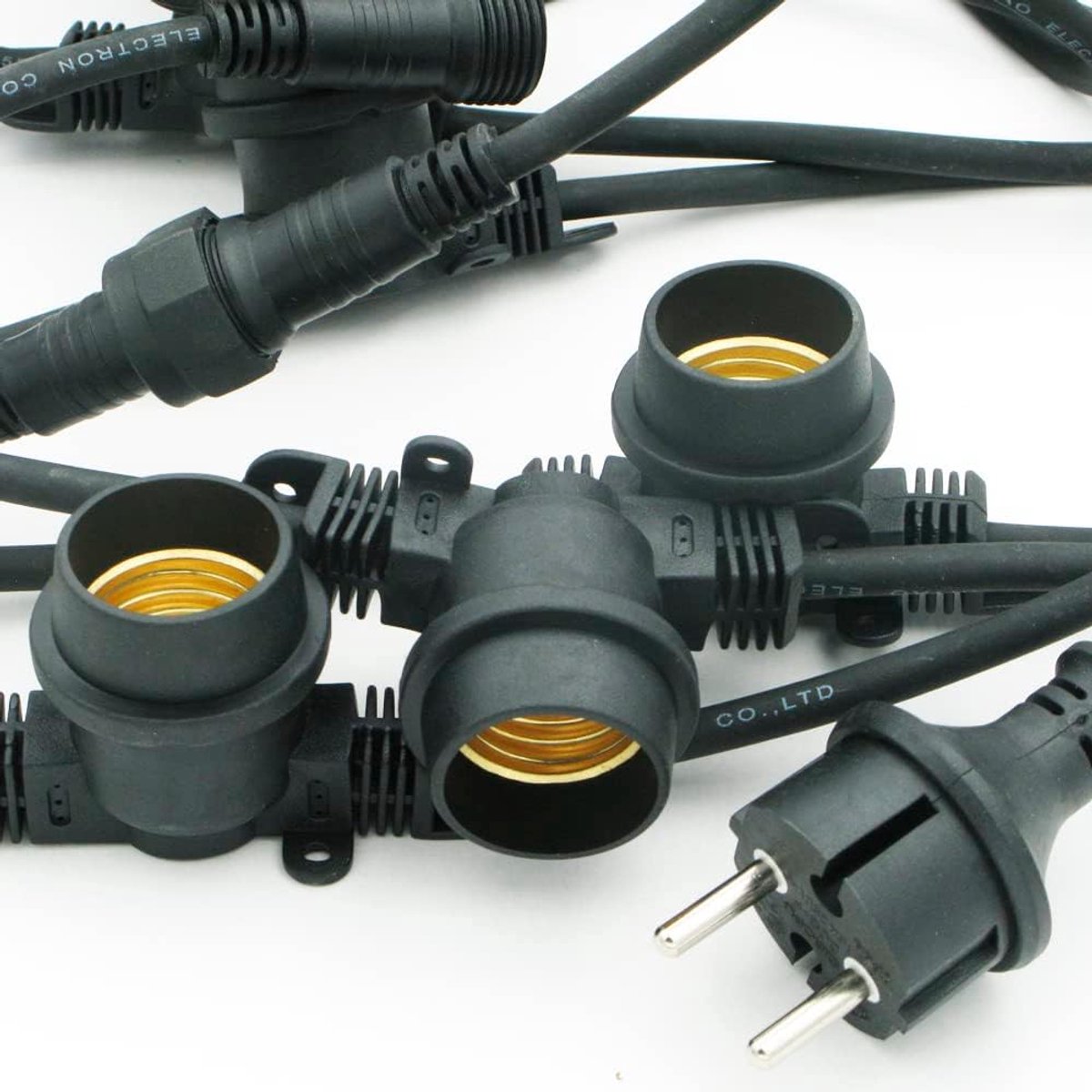 Feestverlichting 10 m - 20 lampfittingen E27 - waterdicht - perfect voor buiten en binnen - ShopVlot