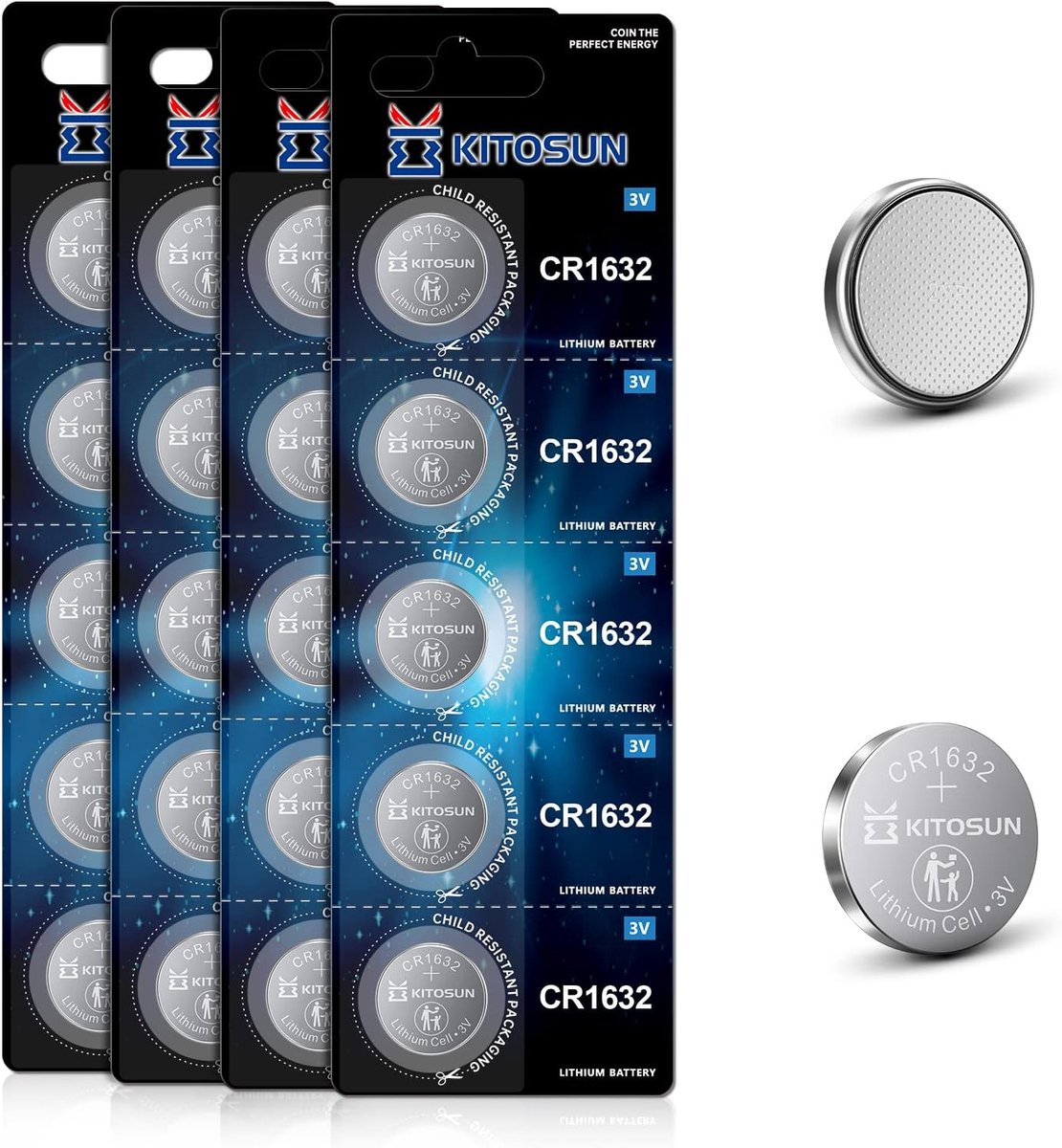 CR1632 knoopcelbatterijen 3V - Lithium - 20 stuks - Betrouwbare energie voor sleutel- en meetapparatuur - ShopVlot