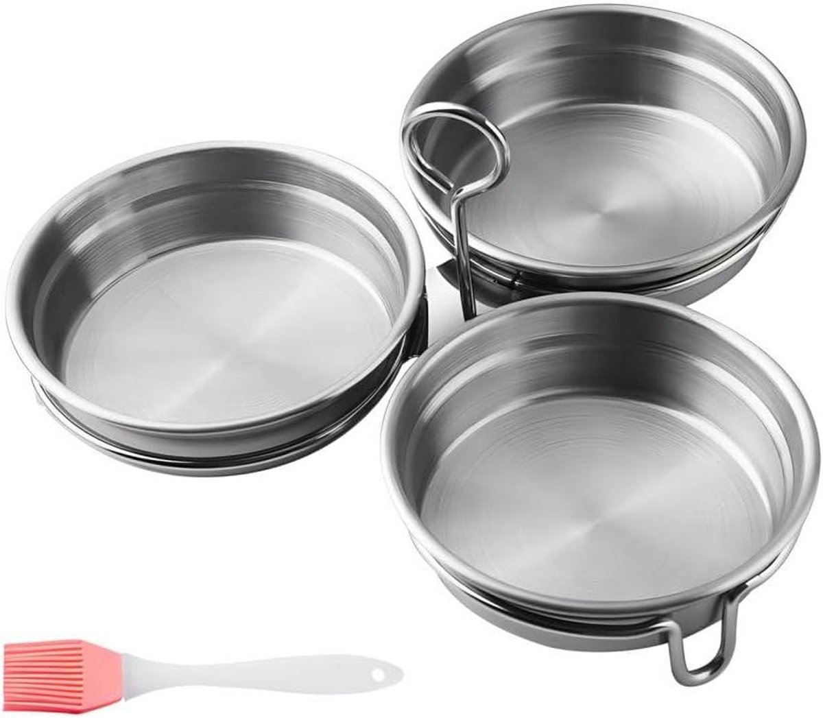 Eierhouder Stoompan - Eierkoker Stoomer - Ontbijt Maken - Eendelig Ontwerp - 3 Eieren - Zilver