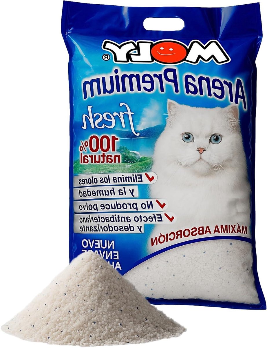 Kattenbakvulling Moly - Kattenzand Premium - Hygiëne in Huis - Kwaliteit Silicagel - 7.5 kg - Niet van toepassing
