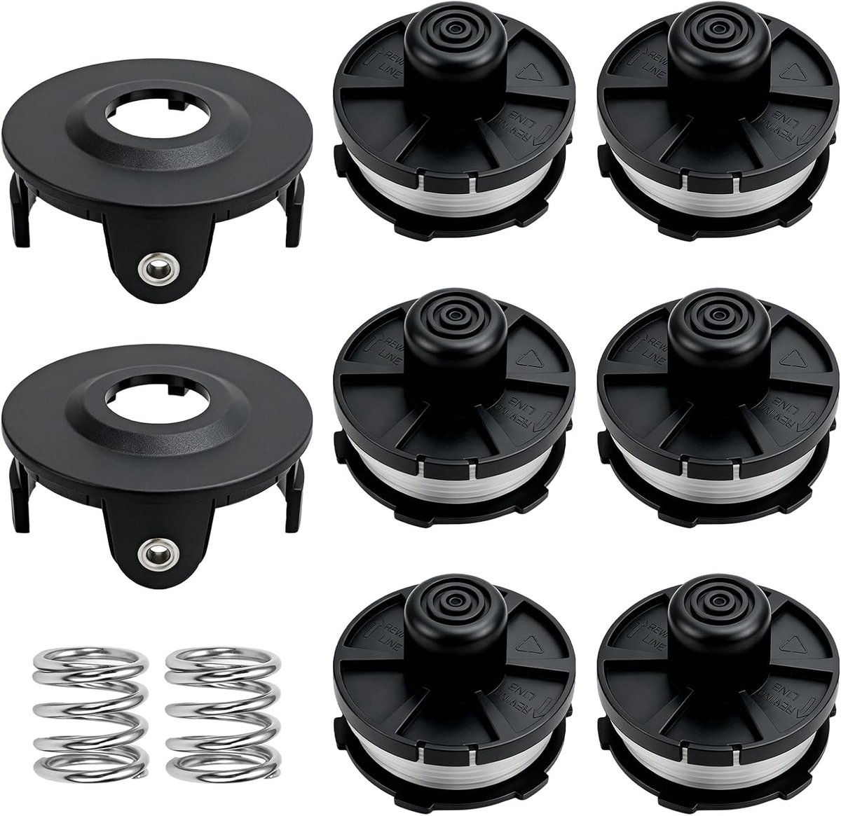 Reservespoel grastrimmer 6 stuks - ABS en nylon - slijtvast en scheurvast - efficiënter trimmen - SnelShoppen