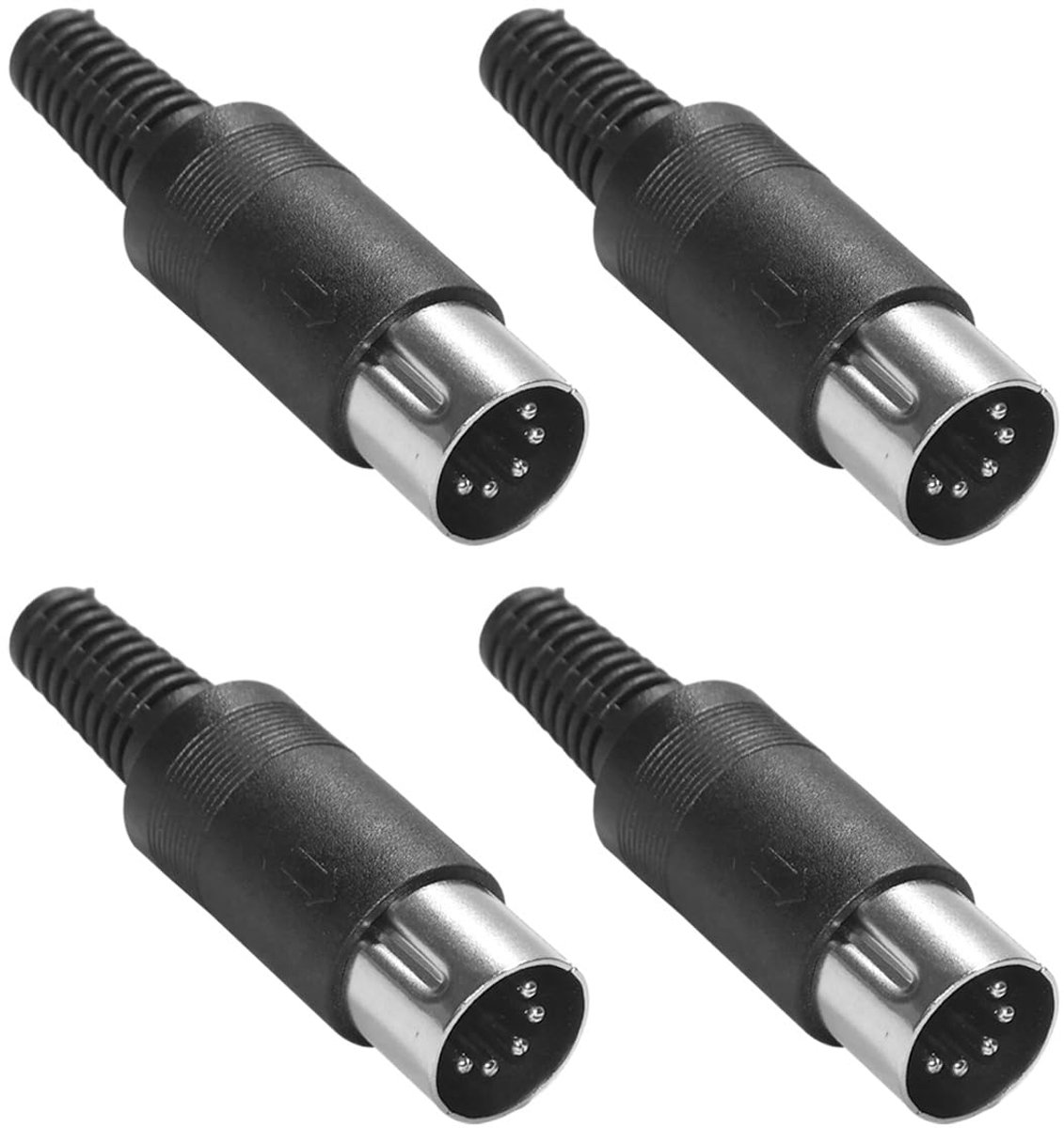 MIDI Kabel Audio Adapter 4 Stuks - DIN 5 Pin Mannelijke Stekker - Vernikkelde Contacten - Helder Geluid - SnelShoppen