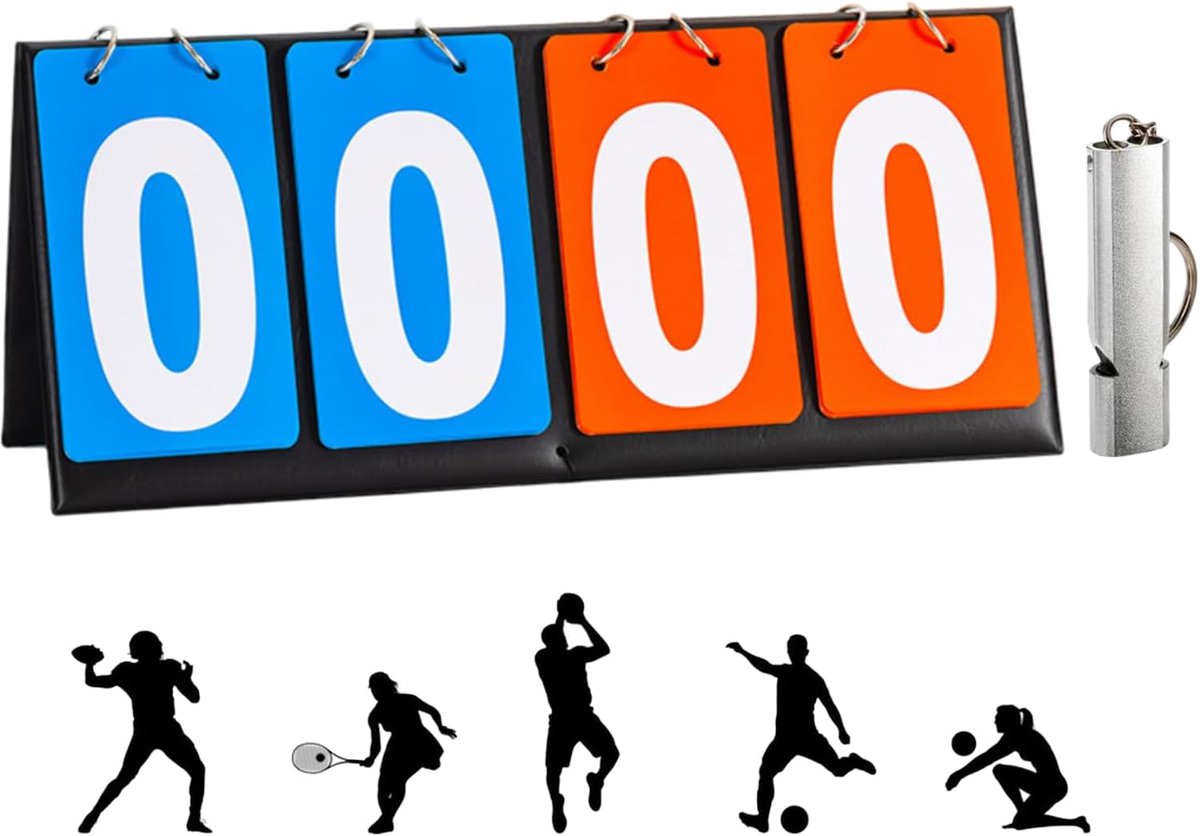 Scoreboard 4-cijferig - Waterproof en draagbaar - Ideaal voor sportwedstrijden - Snel afleesbaar - SnelShoppen
