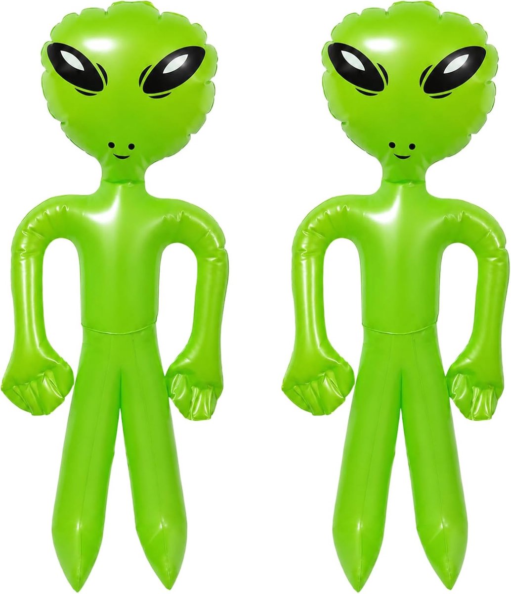 Opblaasbare Alien Ballonnen 50cm - Set van 2 - Lifelike Decoratie - Perfect voor Halloween en Feestjes - SnelShoppen