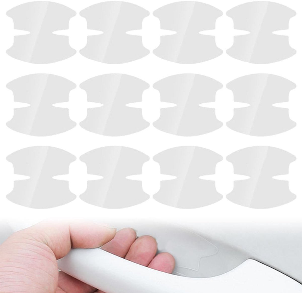 Beschermfolie set voor deurhandgrepen - 12-delige paint protection film - krasbescherming - effectieve bescherming - SnelShoppen