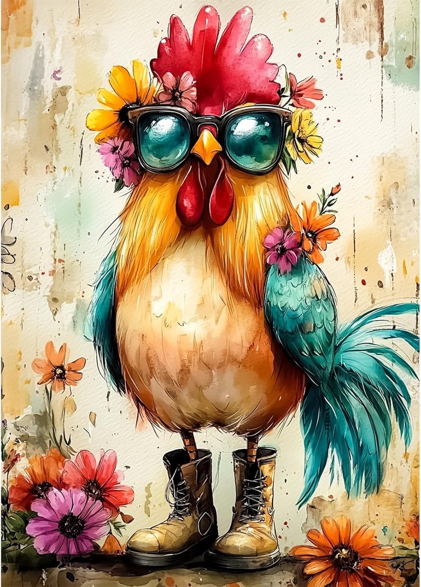 Diamant schilderen rooster 30x40cm - acryl vol drill - kleurrijk en sprankelend - creatieve hobby - SnelShoppen