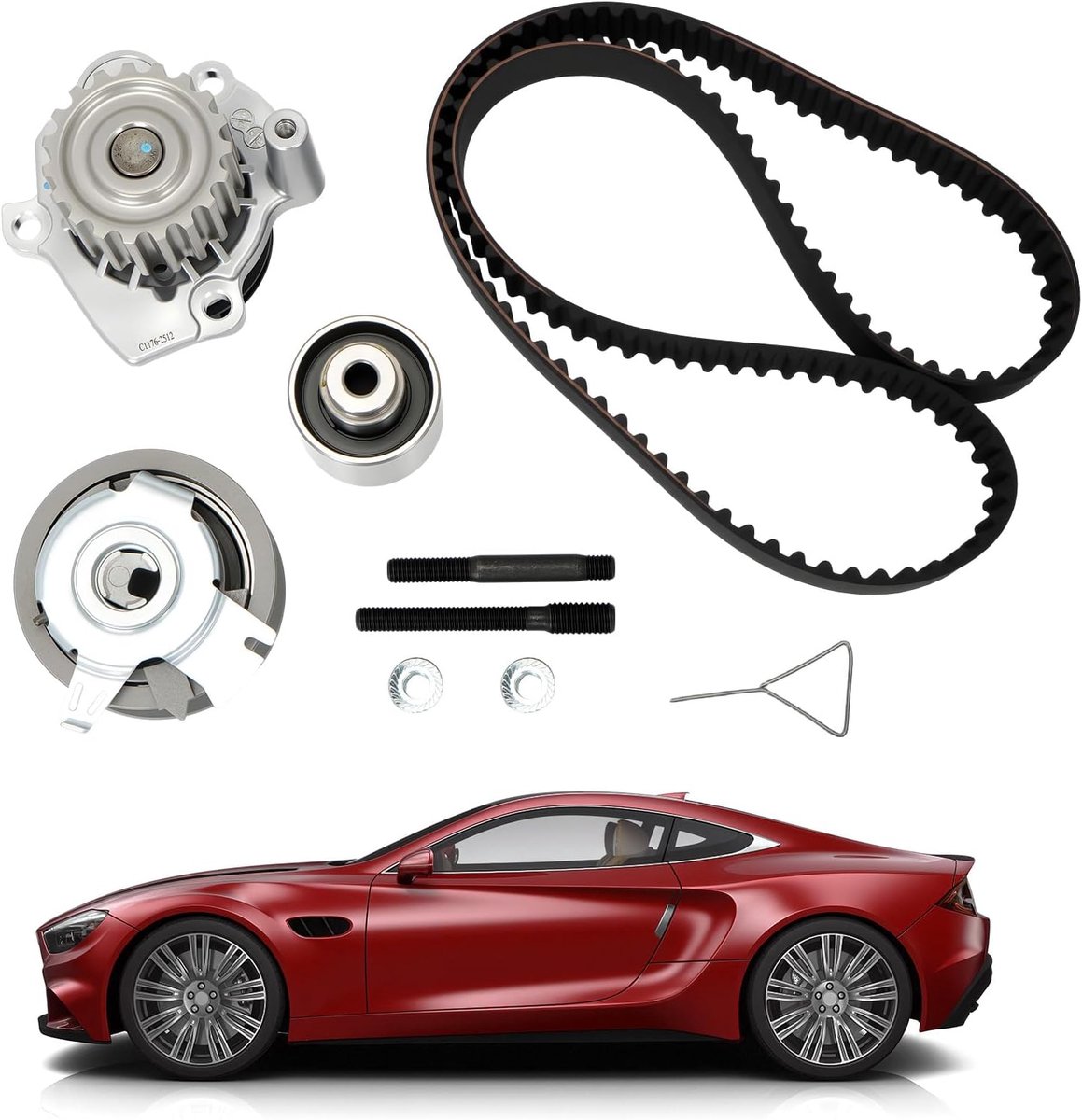 Tandriem met waterpomp - Compatibel met Audi, Ford, Seat, Skoda, VW - Hoogwaardige kwaliteit - ShopVlot