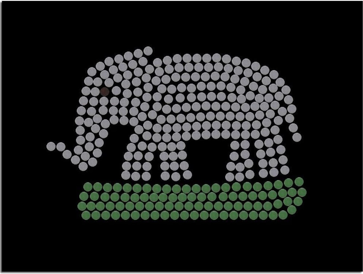 Mosaic set grote olifant - keramische tegels - authentiek ontwerp - eenvoudig in gebruik - ShopVlot