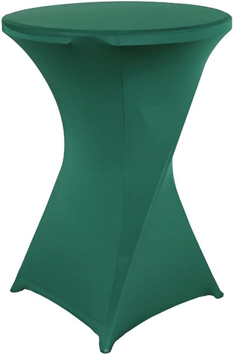 Bistrotafel Cover Spandex 80 cm - Donkergroen - 4-way stretch - Perfect voor bruiloften - ShopVlot