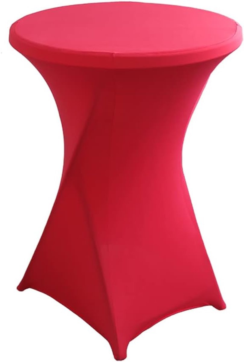 Bistrotafel cover 60-65 cm - Fuchsia stretchmateriaal - Elegante uitstraling - Perfect voor feesten - ShopVlot
