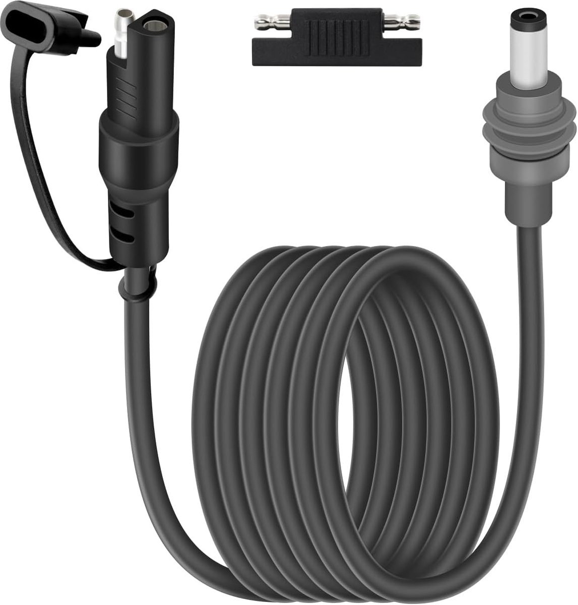 SAE naar Mini DC5521 stroomkabel - 18AWG - waterdicht ontwerp - ideaal voor voertuigen en zonnepanelen - ShopVlot