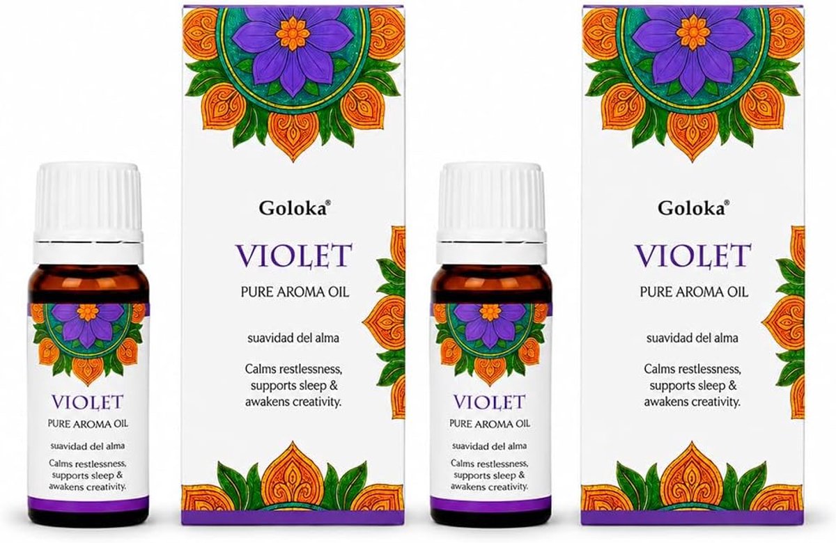 Etherische oliën 2-pack 10 ml - Goloka Viooltje - bloemige geur - ideaal voor diffusers - ShopVlot