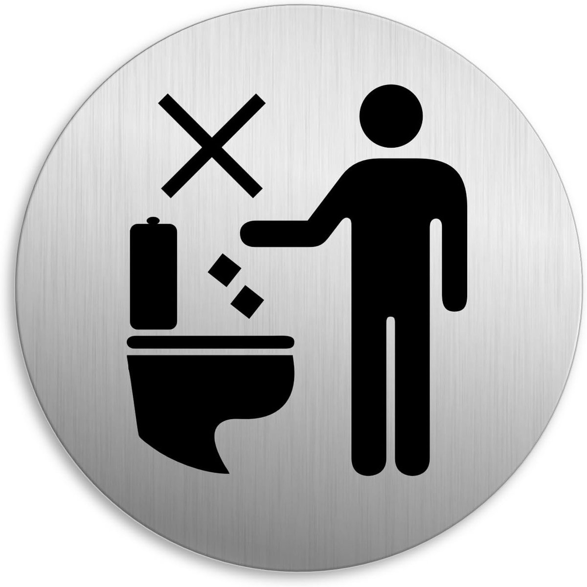 Toiletplaat Ø 75 mm - Aluminium - RVS-look - Voorkom verstoppingen - ShopVlot