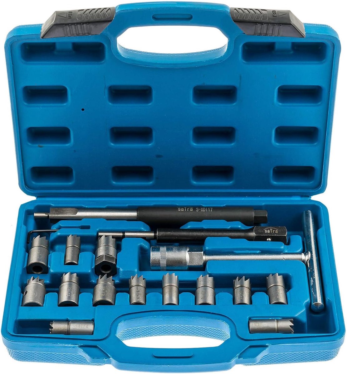 Injectoren sluiter cutter 17-delig - geschikt voor reiniging - voor moderne common rail motoren - ShopVlot