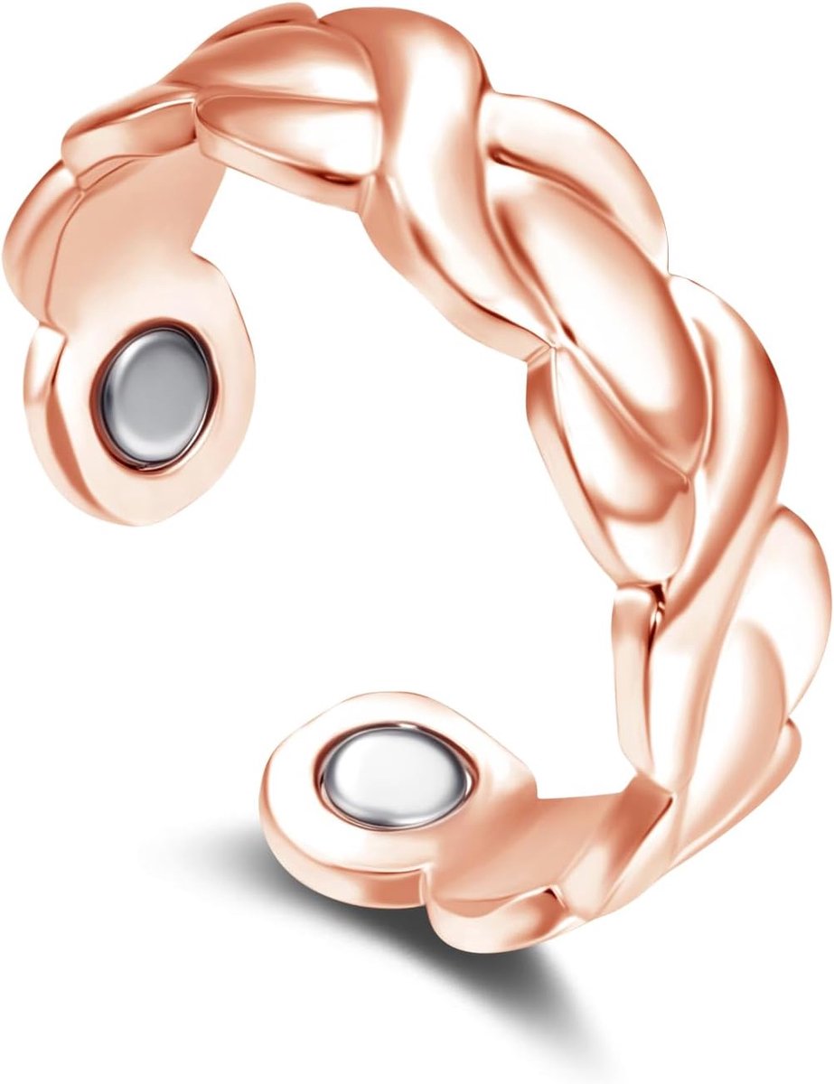 Anti-stressring met magnetische kracht - open verstelbaar - hart/kruis/infinity/gevlochten patroon - SnelShoppen