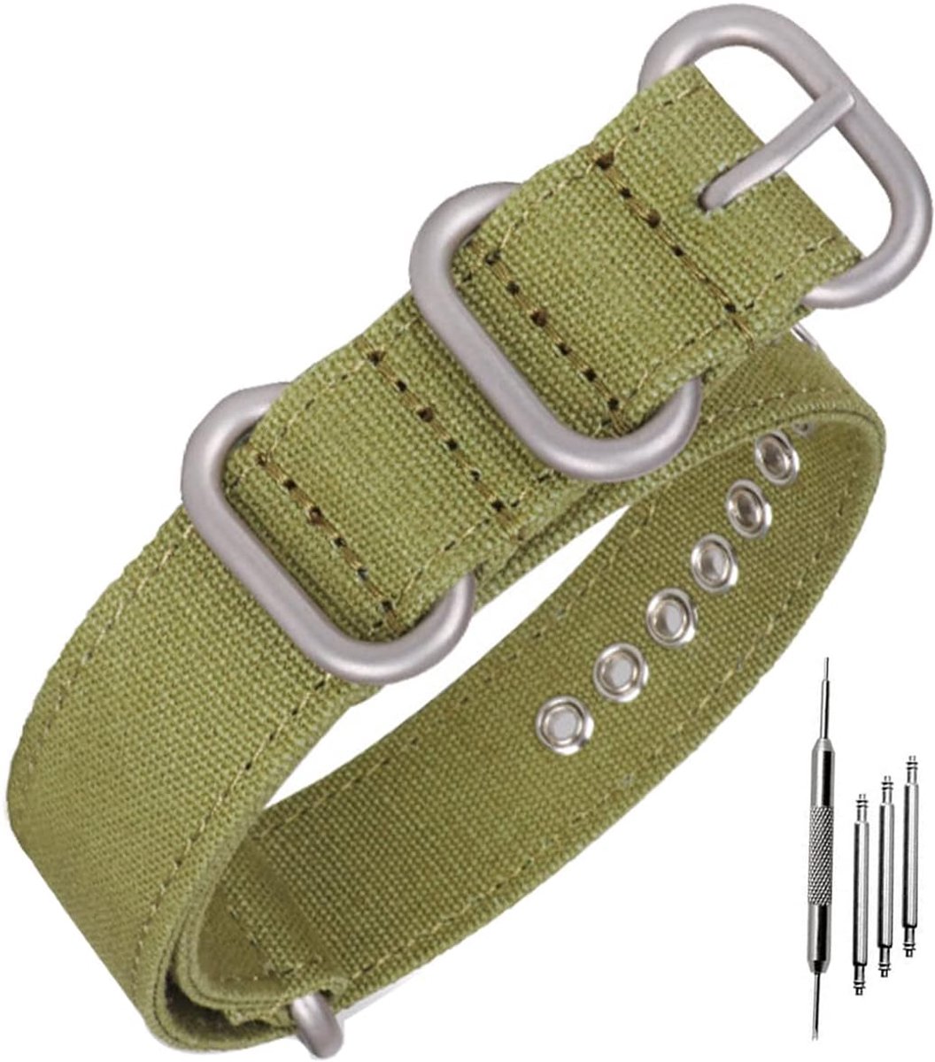 Horlogebanden 18mm 20mm 22mm 24mm 26mm - Canvas vervangband - Zacht en duurzaam - Perfect voor dagelijks gebruik - SnelShoppen