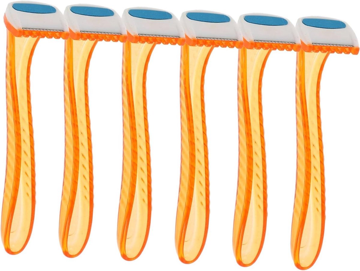 Dames Scheermesjes - Mini Trimmer - Gezichtsbeharing Verwijderen - Inclusief 6 Mesjes - 9 x 2.4 cm - Diverse Kleuren