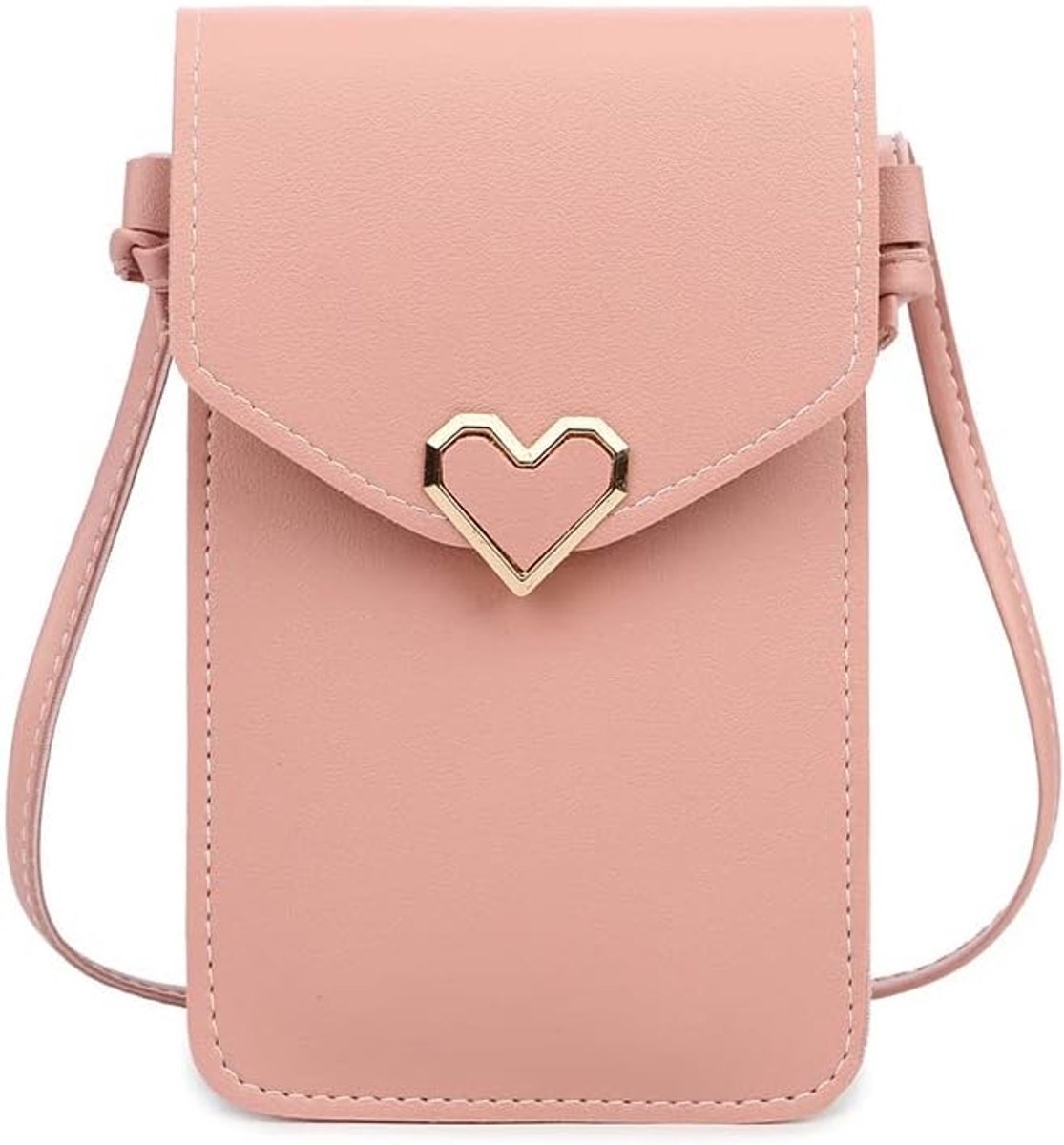 Schoudertas mini telefoon tas - transparant PU leer - touch screen - ideaal voor onderweg - SnelShoppen