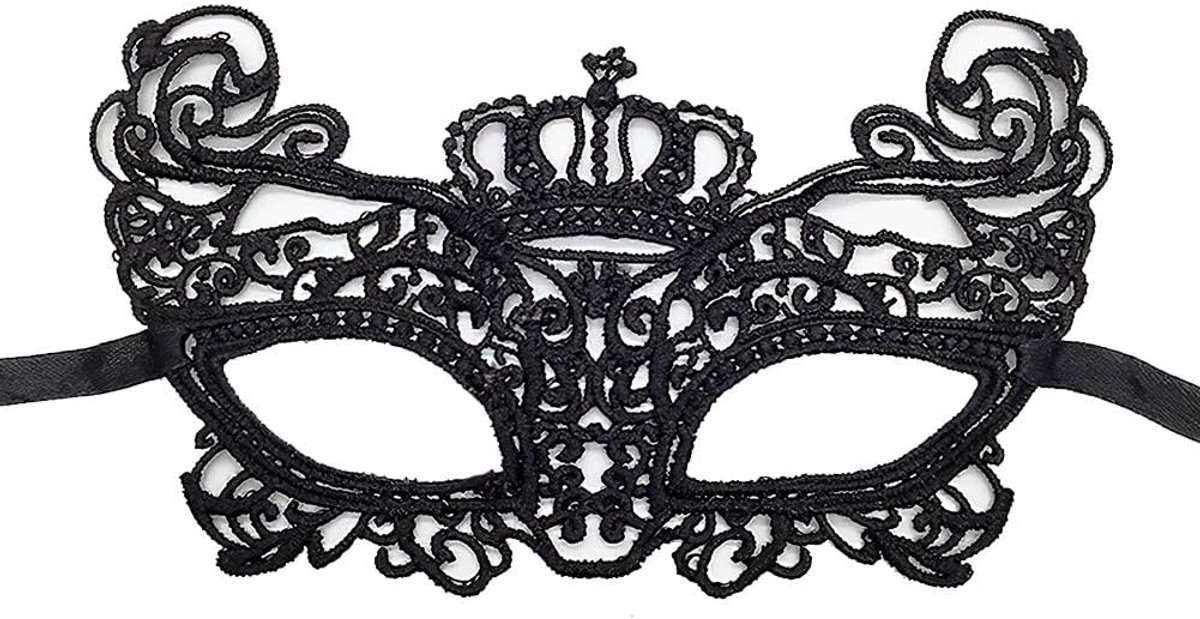 Dames Kanten Oogmasker - Zwart - Sexy Design - Perfect voor Maskerade of Halloween - SnelShoppen